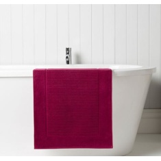 Christy Supreme Terry Towelling Bath Mat 50 x 90cm- Raspberry