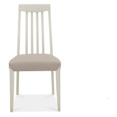 Brampton Grey Slat Back Bonded Leather Chair (Pair)
