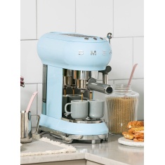 Smeg ECF01PBUK Espresso Coffee Machine - Pastel Blue