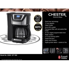 Russell Hobbs 22000 Chester Grind & Brew Coffee Machine - Black