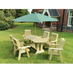 Churnet Valley Ergo 6 Seat Table Set - 6 x Chairs