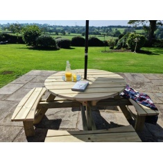 Churnet Valley Westwood Round 8 Seater Picnic Table