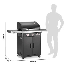 Landmann Rexon MCS Cook 3.1 - 3 Burner Gas Barbecue - Black