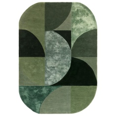 Asiatic Matrix MAX75 Oval Hand Made Rug - Forest Green