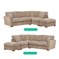 Franklin 4 Seater Standard Back Corner Sofa With Footstool