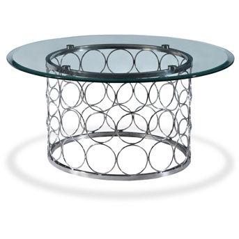 Bacall Circular Glass Coffee Table