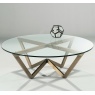 Angle Circular Glass Coffee Table