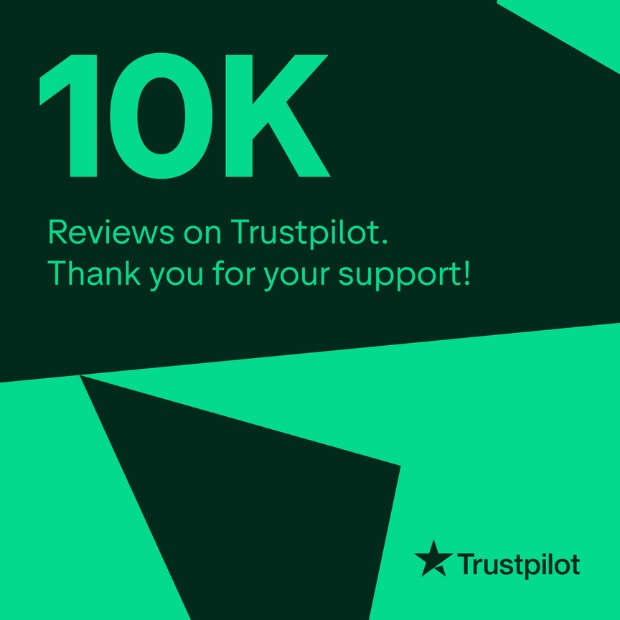 Celebrating 10,000 Trustpilot Reviews, Thank You