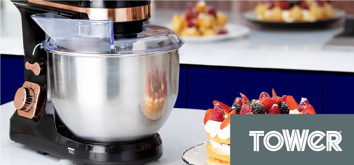 Tower black and rose on sale gold stand mixer