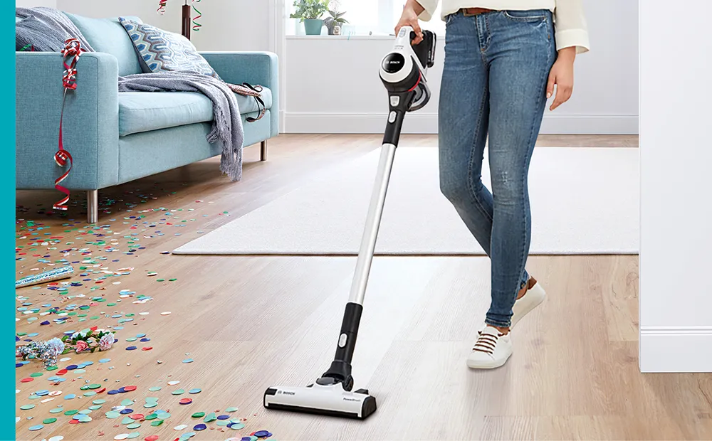 Whatever kind of home or lifestyle you have, Bosch have designed a cordless vacuum for you. Whether you want to tackle pet hair or have different types of flooring, need something light and flexible for hard-to-reach places or a model that’s powerful enough to clean your whole house from floor to ceiling Bosch have got what you need.
Whichever you choose, you’ll find all Bosch cordless cleaners have Bosch battery technology that delivers intensive cleaning performance and a very long runtime.