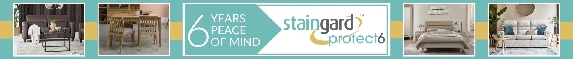 6 years peace of mind with Staingard furniture protection plans
