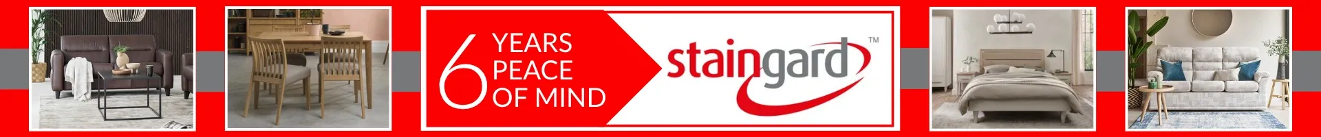 6 years peace of mind with Staingard furniture protection plans