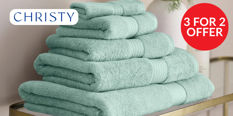 Christy Supreme 3 For 2 Towels Offer