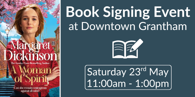 Margaret Dickinson Book Signing Event at Downtown Grantham
