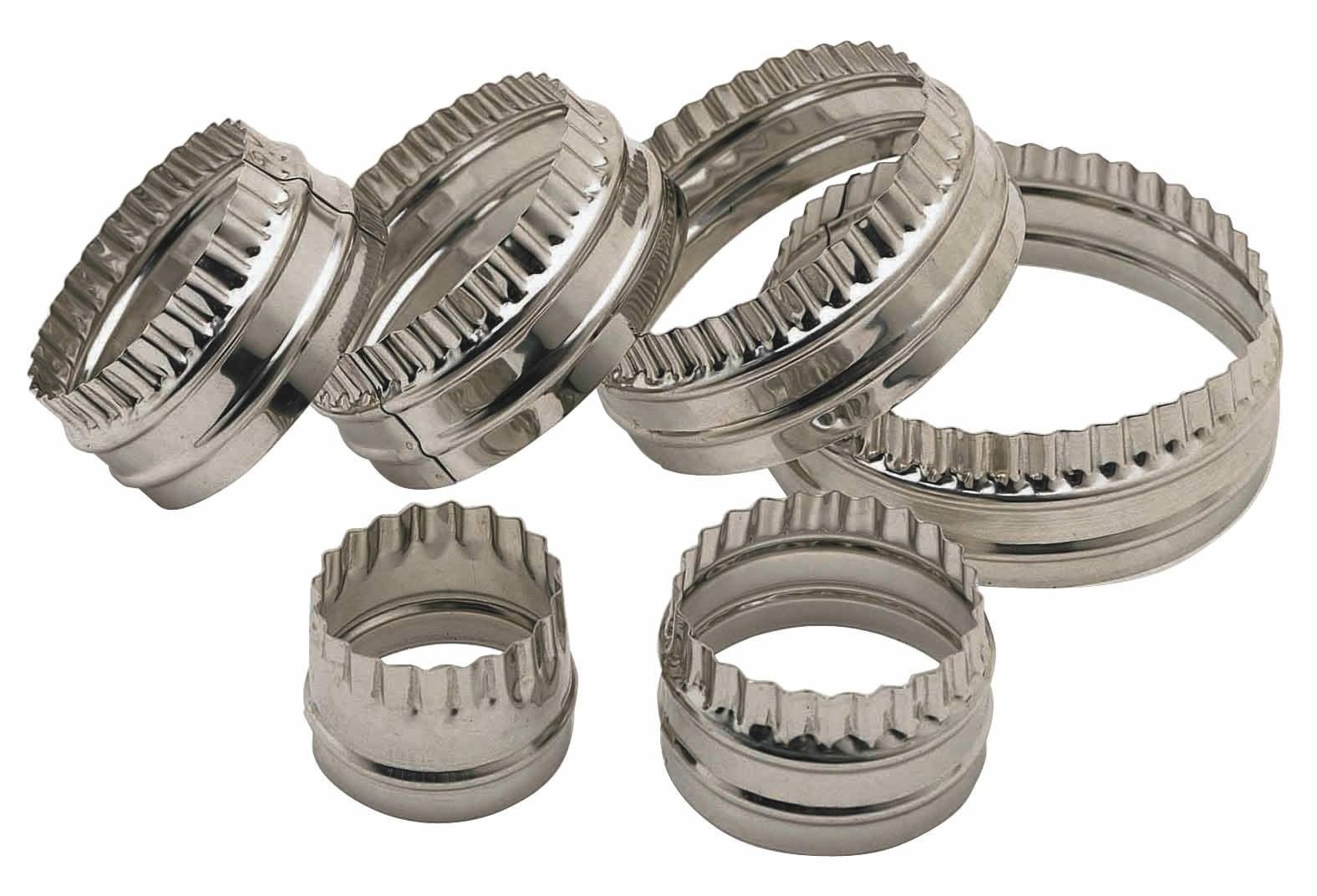 KitchenCraft Stainless Steel Double Edged Round Pastry Cutters Set of