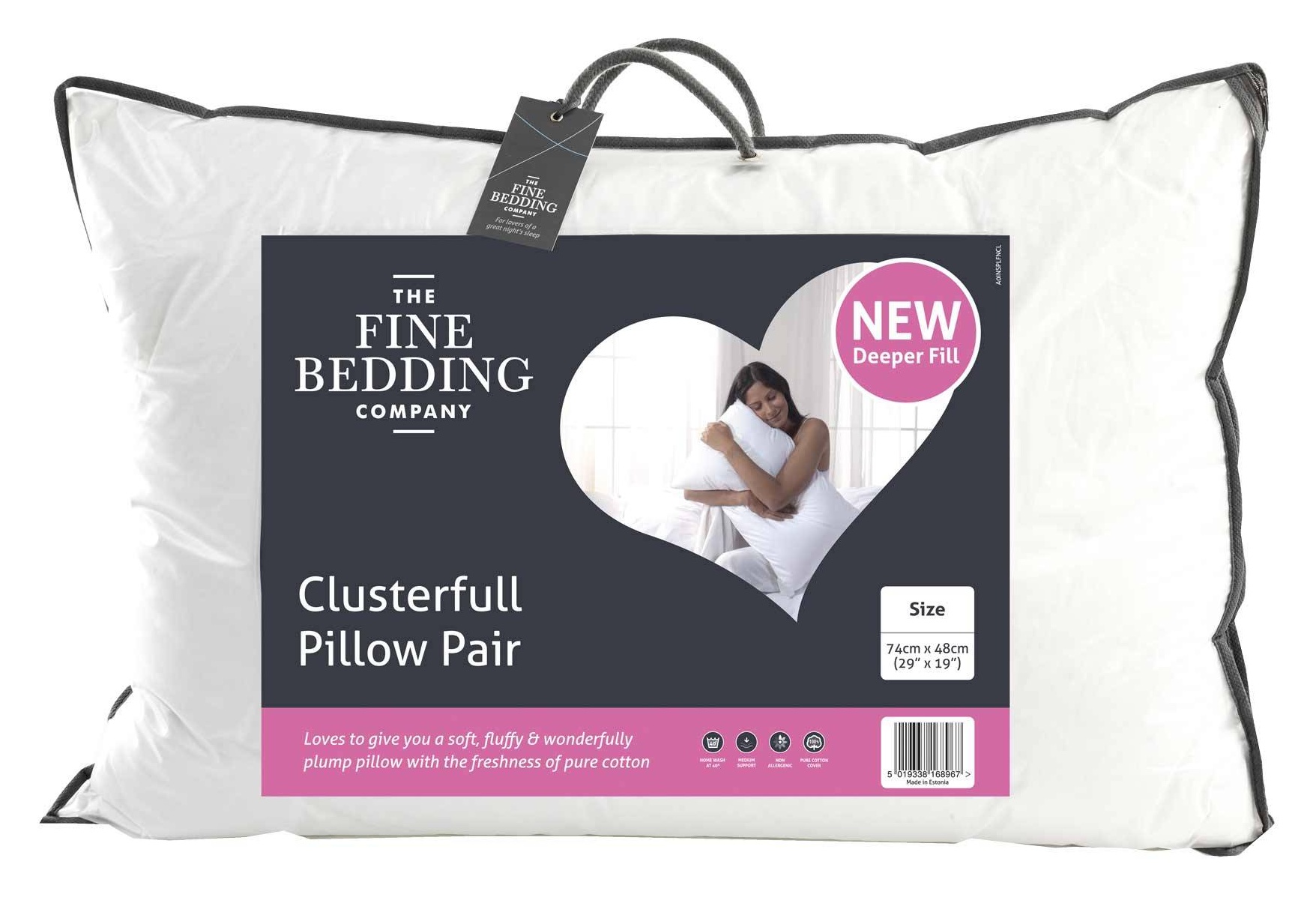 The Fine Bedding Company Clusterfull Pillow Pair Downtown