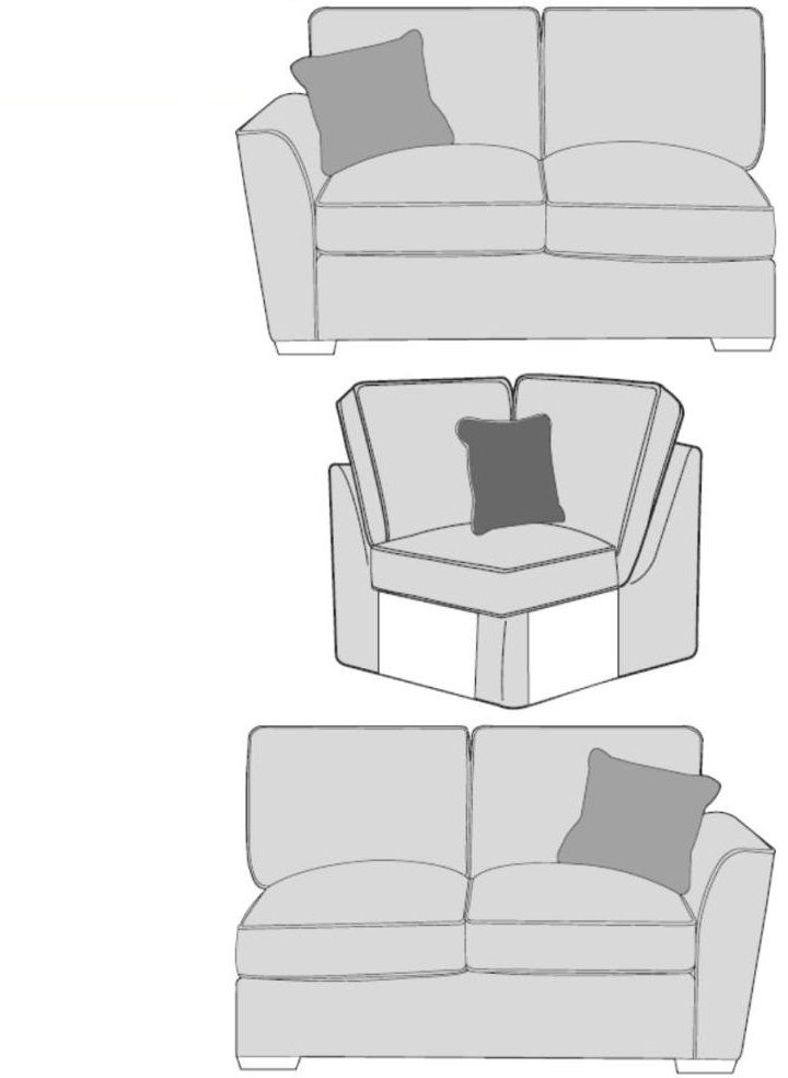 Franklin 5 Seater Pillow Back Corner Sofa Downtown