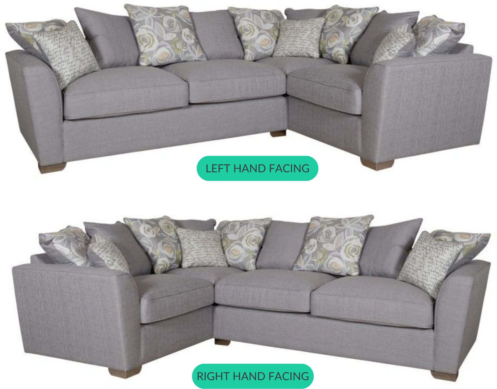 Franklin 4 Seater Pillow Back Corner Sofa Bed Downtown
