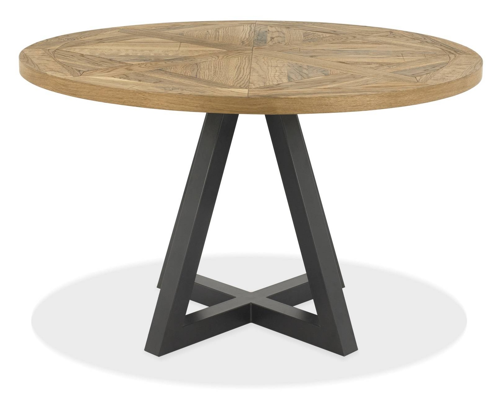 Vancouver Rustic Oak Circular Dining Table | Downtown