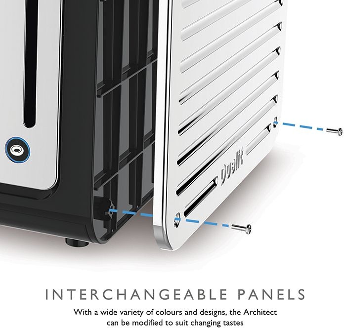 Dualit 26505 Architect 2 Slice Toaster Brushed Stainless Steel Dow