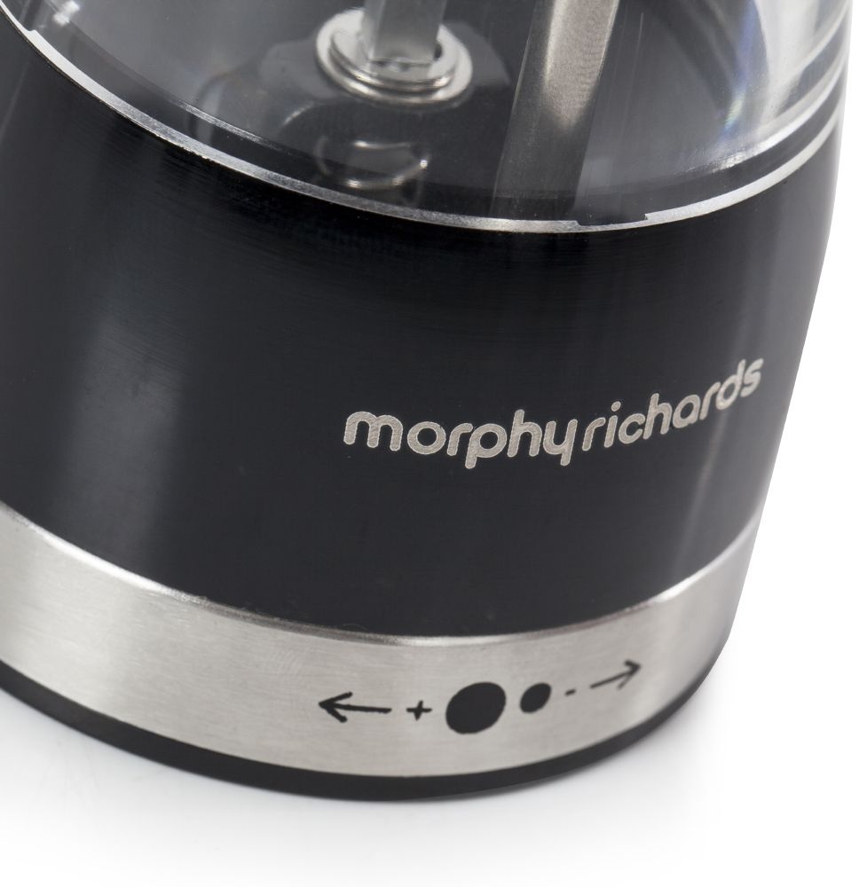 Morphy Richards Accents Electronic Salt & Pepper Mill Black Downtown