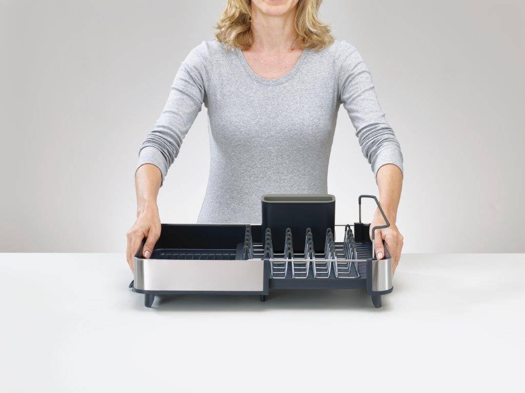 Joseph Joseph Extend Steel Expandable Dish Rack Grey Downtown