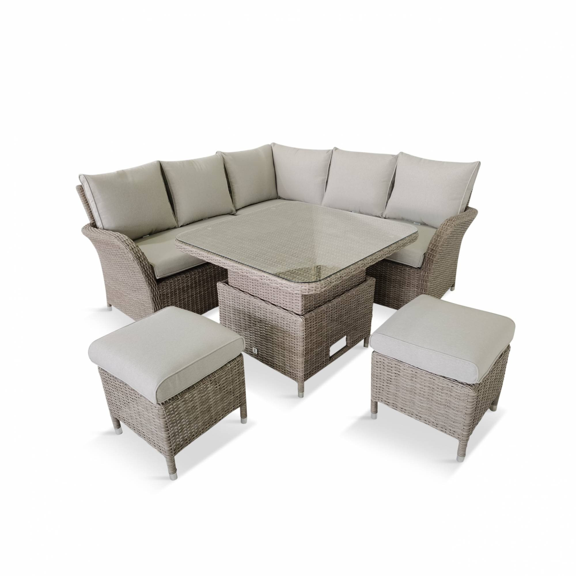 LG Outdoor Monaco Sand Compact Dining Modular With Adjustable Table