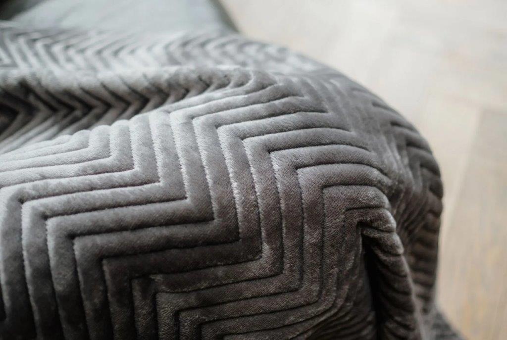 Dreamland 16822B Relaxwell Deluxe Velvet Herringbone Heated Throw Gr