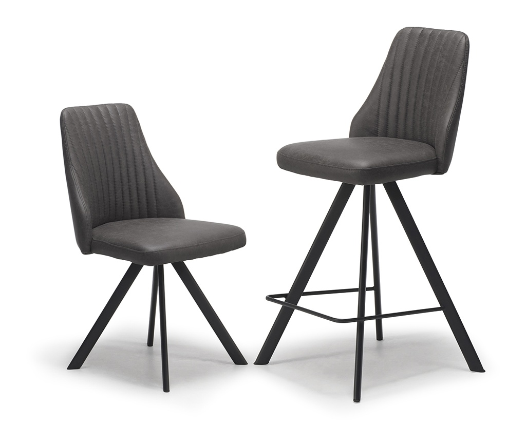 Austin Counter Stool In Dark Grey Downtown