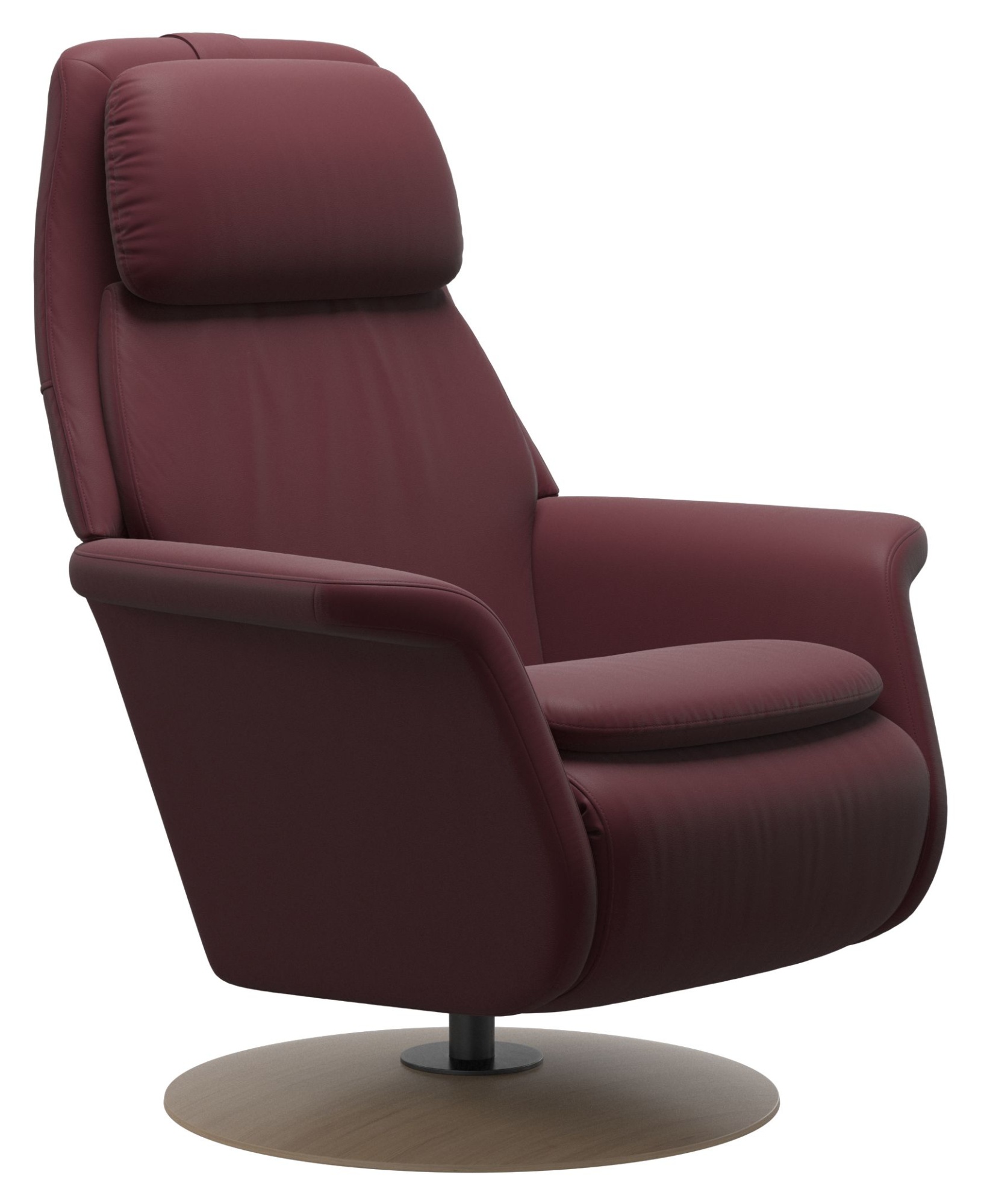 Stressless Sam Power Recliner Chair With Wood Arms and Sirius Base D