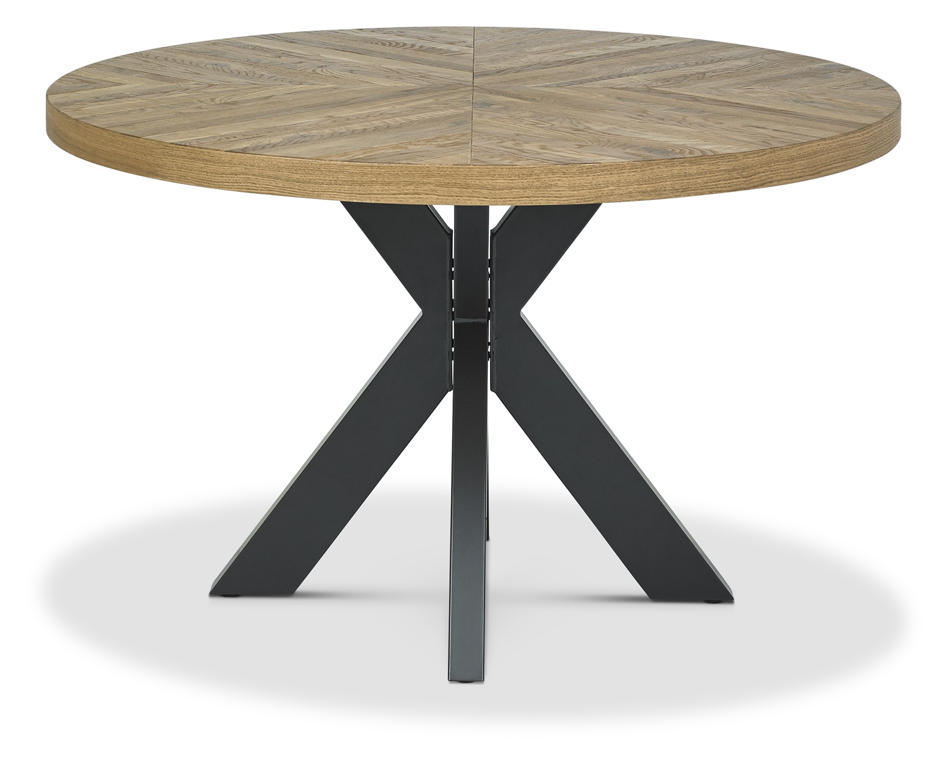 Winnipeg Rustic Oak Circular Dining Table Downtown