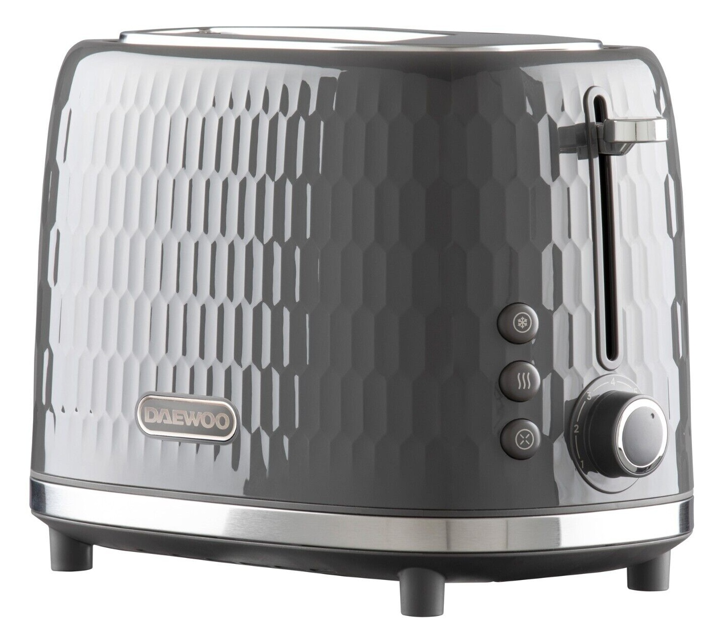 Daewoo SDA2604GE 2 Slice Toaster Grey Downtown