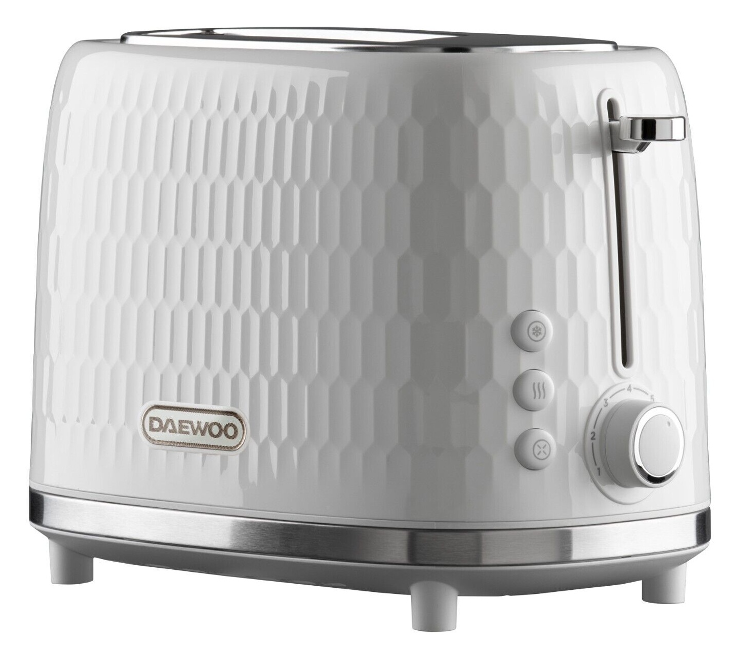 Daewoo SDA2603GE 2 Slice Toaster White Downtown