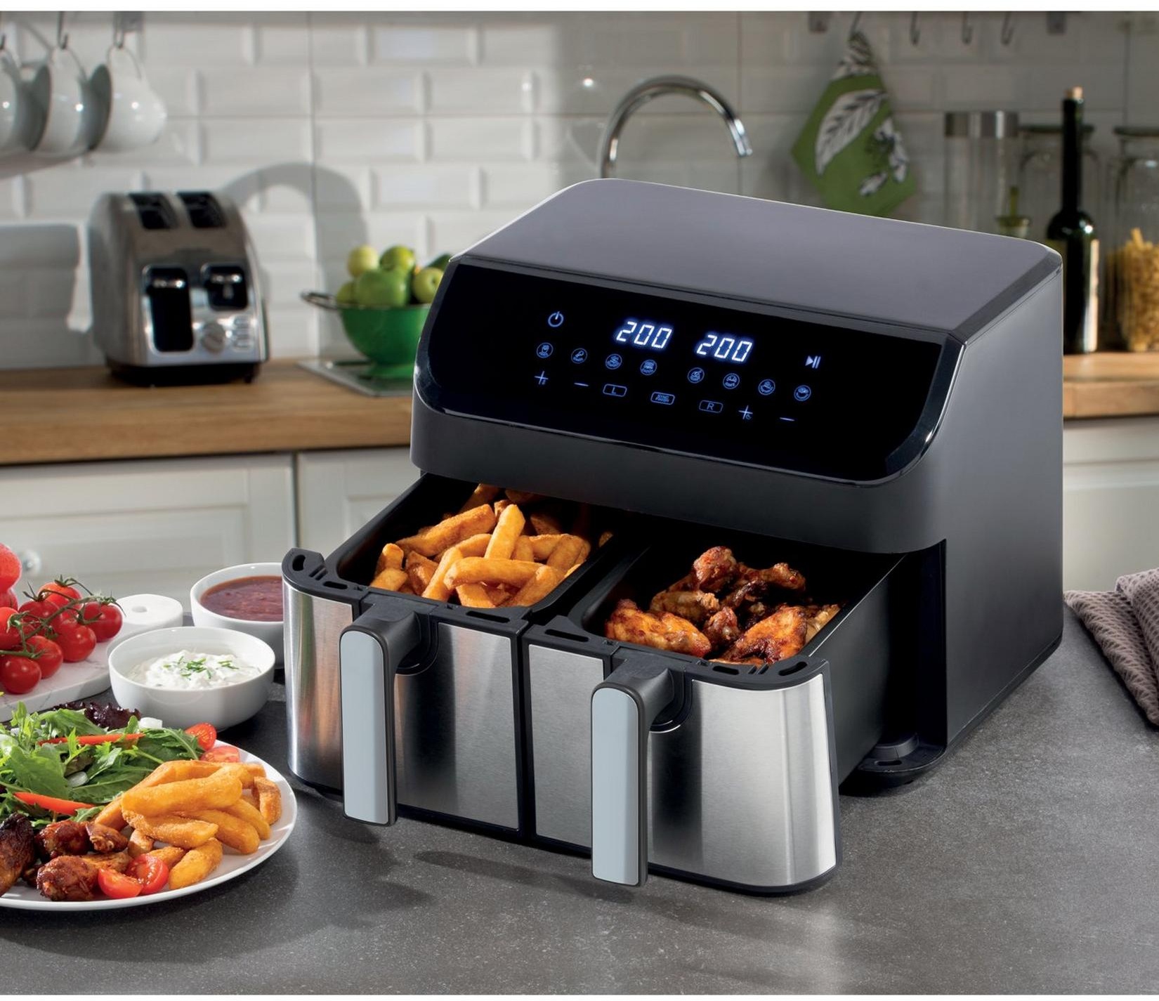 Daewoo SDA2616GE XL 9L Digital Double Air Fryer Downtown