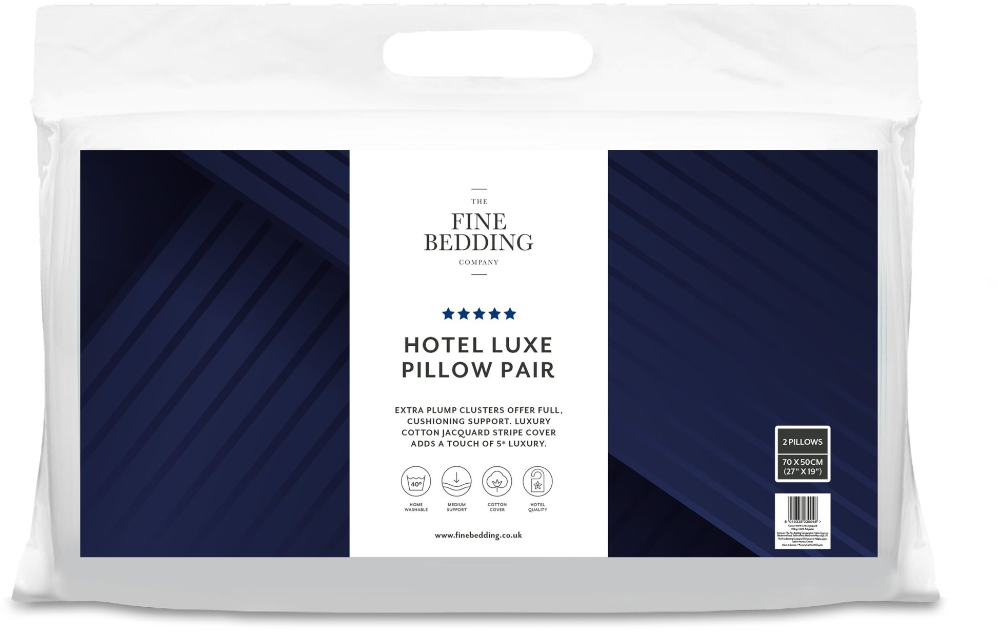 Fine Bedding Company Hotel Luxe Pillow Pair Downtown