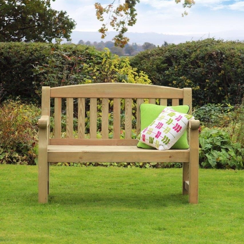 Zest Garden Emily 4ft 2 Seater Wooden Bench | Downtown