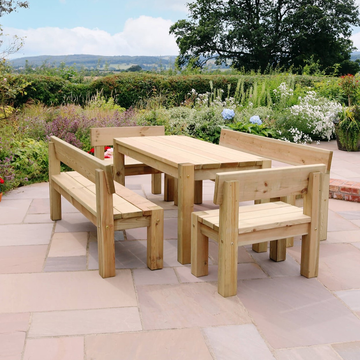 Zest Garden Philippa Wooden Dining Set | Downtown