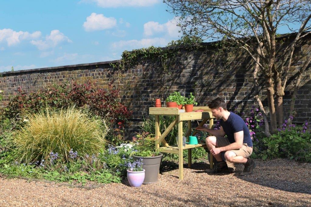 Zest Garden Wooden Potting Bench | Downtown