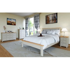 Provence Oak Stone Grey Bed Frame