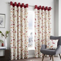 Fusion Beechwood Eyelet Curtains