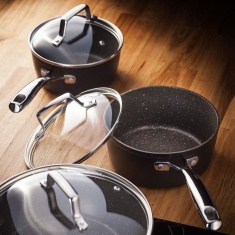 Stellar Rocktanium Non Stick 5 Piece Saucepan Set