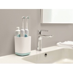 Joseph Joseph Toothbrush Caddy White/Blue Small