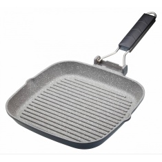 Masterclass Cast Aluminium Folding Handle Grill Pan 20cm