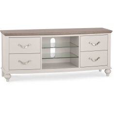 Montreal Entertainment Unit - Grey Washed Oak & Soft Grey