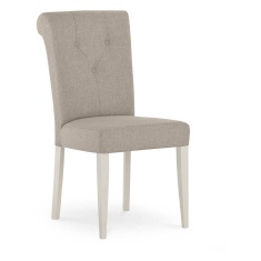 Montreal Pebble Grey Fabric Dining Chair (Pair)