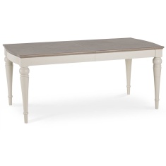 Montreal Extending Dining Table - Grey Washed Oak & Soft Grey Montreal Extending Dining Table - Grey Washed Oak & Soft Grey