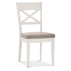 Montreal Pebble Grey Fabric X Back Chair (Pair)