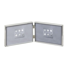 Sixtrees Cambridge Double Photo Frame - Silver Plated Sixtrees Cambridge Double Photo Frame - Silver Plated