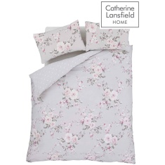 Catherine Lansfield Canterbury Grey Duvet Set