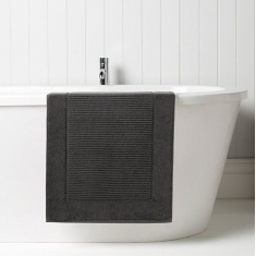 Christy Supreme Terry Towelling Bath Mat 50 x 90cm - Graphite